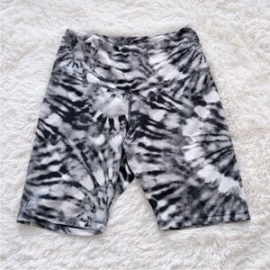 Danskin Black and White Tie-Dye Athletic Shorts